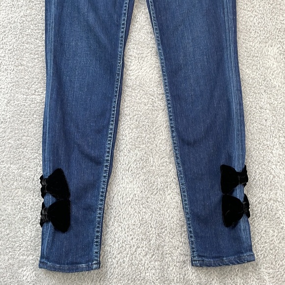 McGuire Jeans Women's 26 Velvet Bows Newton Skinny Cropped Stretch Denim Blue - Picture 5 of 16